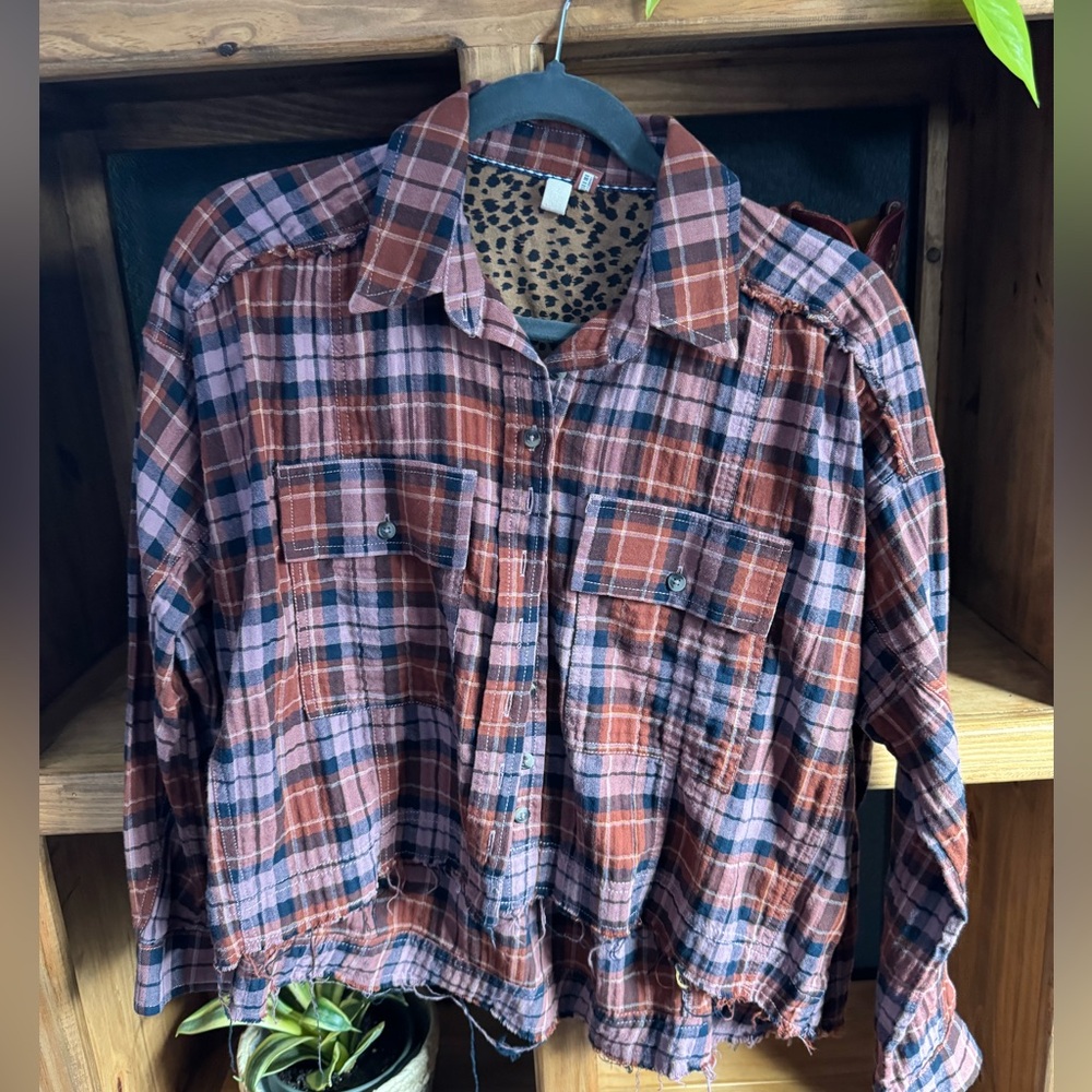 Pilcro plaid long sleeve button up